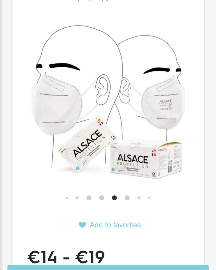 FP2 N95 Maske Alsace 10 adet Beyaz - Görsel 2