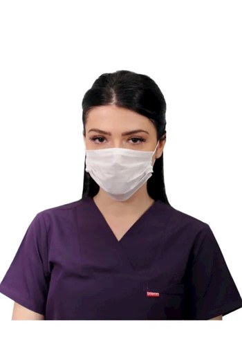 Beyaz Tek Kullanımlık Maske 50 Adet - Görsel 2