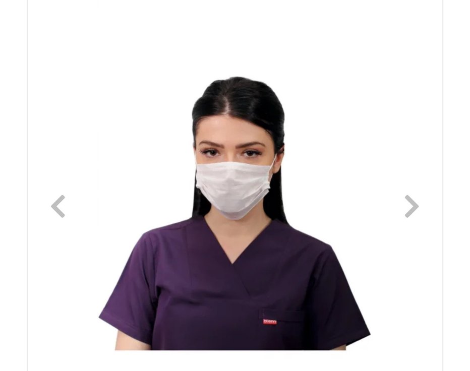 Beyaz Tek Kullanımlık Maske 50 Adet - Görsel 2