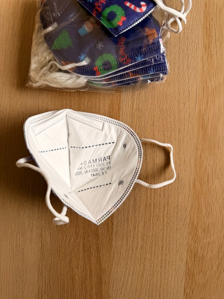 Yılbaşı desenli N95 Ffp2 Maske 10 adet - Görsel 2