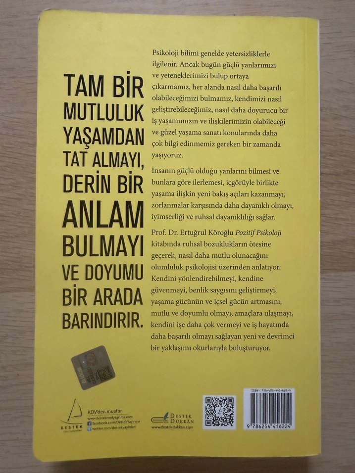 Pozitif Psikoloji - Mutluluk ve Esenlik Kılavuzu - Görsel 2