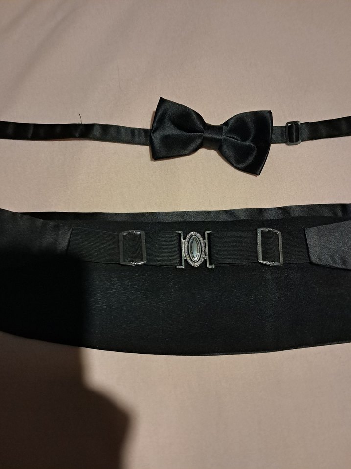 Klasik Siyah Erkek Papyon ve Kemer - Görsel 3