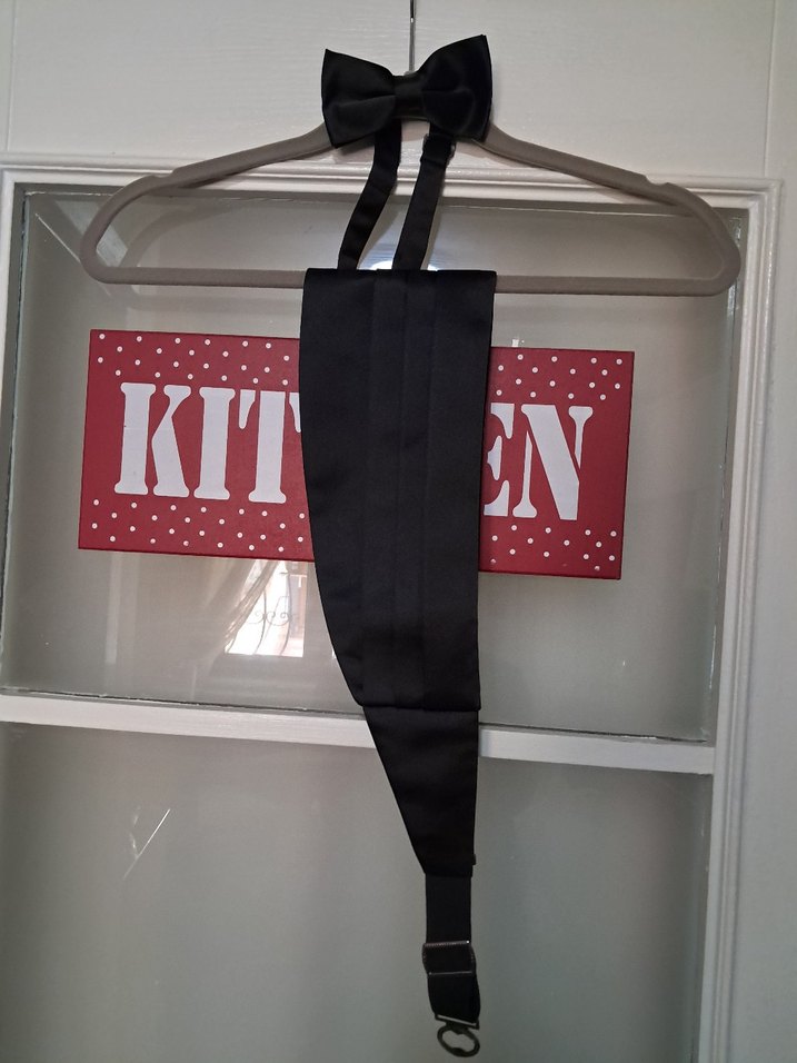 Klasik Siyah Erkek Papyon ve Kemer - Görsel 4