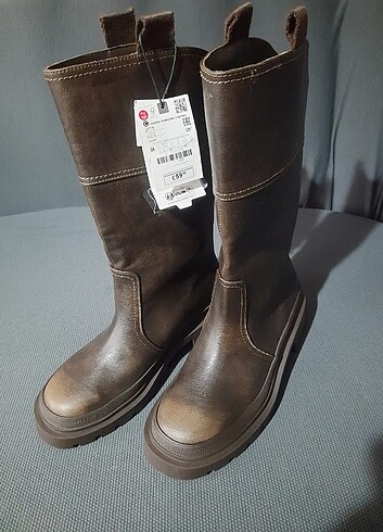 38 Beden ZARA ETİKETLİ 38 NUMARA ÇIZME