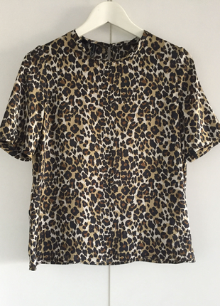 Mango'dan leopar desenliBluz 