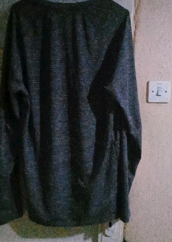 Gri Kadın Boğazlı Triko Kazak - Görsel 2