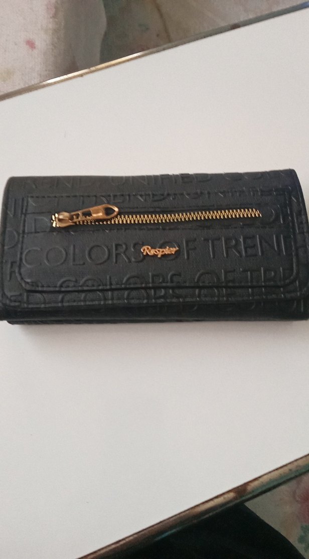 Siyah Deri Fermuarlı Kadın Cüzdanı - Görsel 3