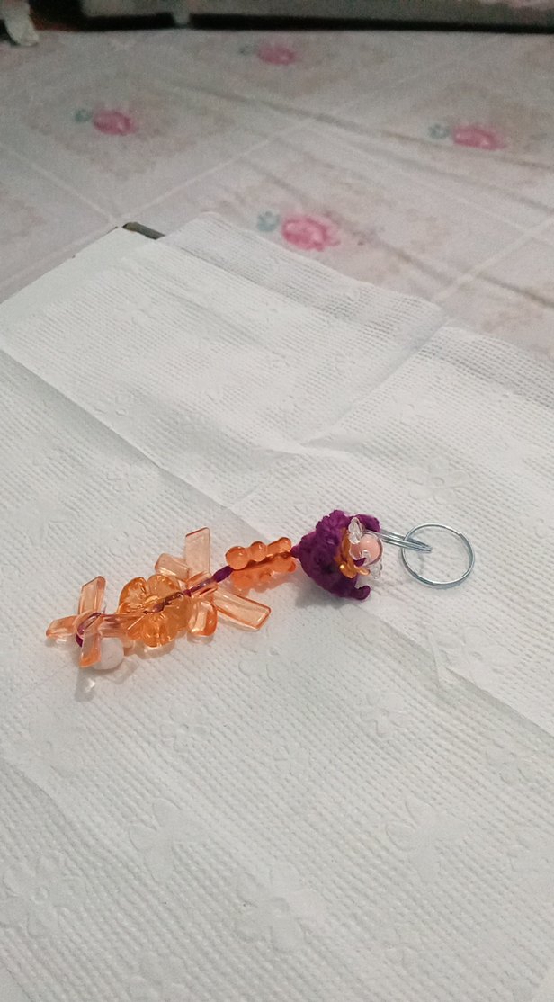 Boncuklu Renkli Kadın Anahtarlık - Görsel 2