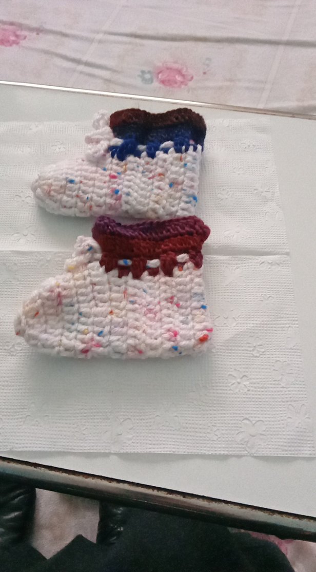 Kız Çocuk Çok Renkli Örgü Patik - Görsel 2