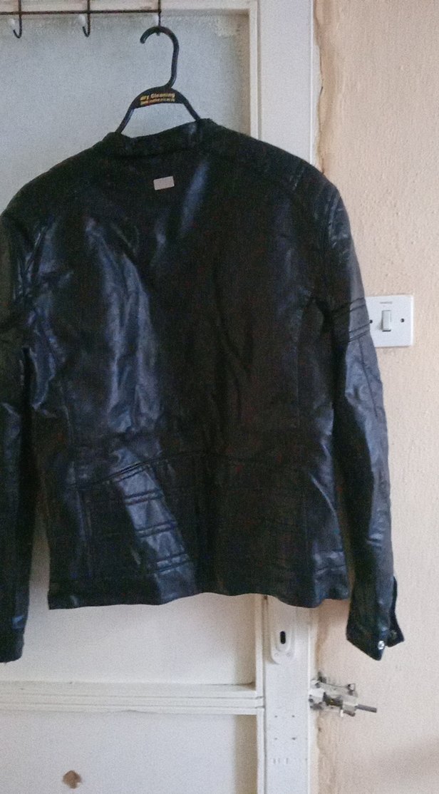 Siyah Deri Biker Ceket - Görsel 2