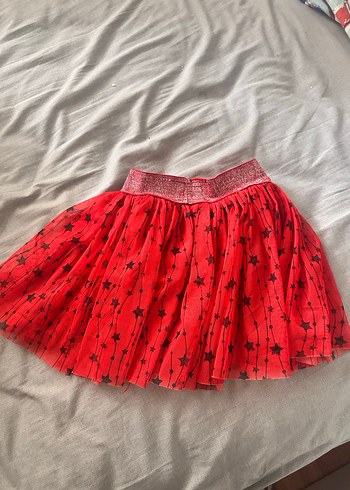 Kız Çocuk Kırmızı Fırfırlı Etek - Görsel 2