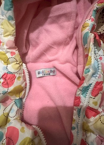 Kız Çocuk Kapüşonlu Renkli Mont - Görsel 2