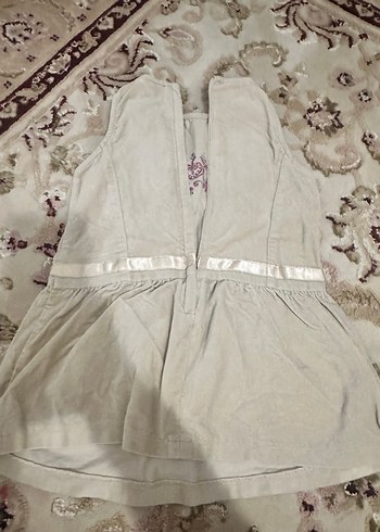 Nakışlı Gri Kolsuz Kız Elbisesi - Görsel 2