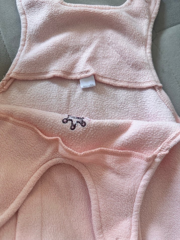 Pembe Baskılı kız çocuk salopet - Görsel 2