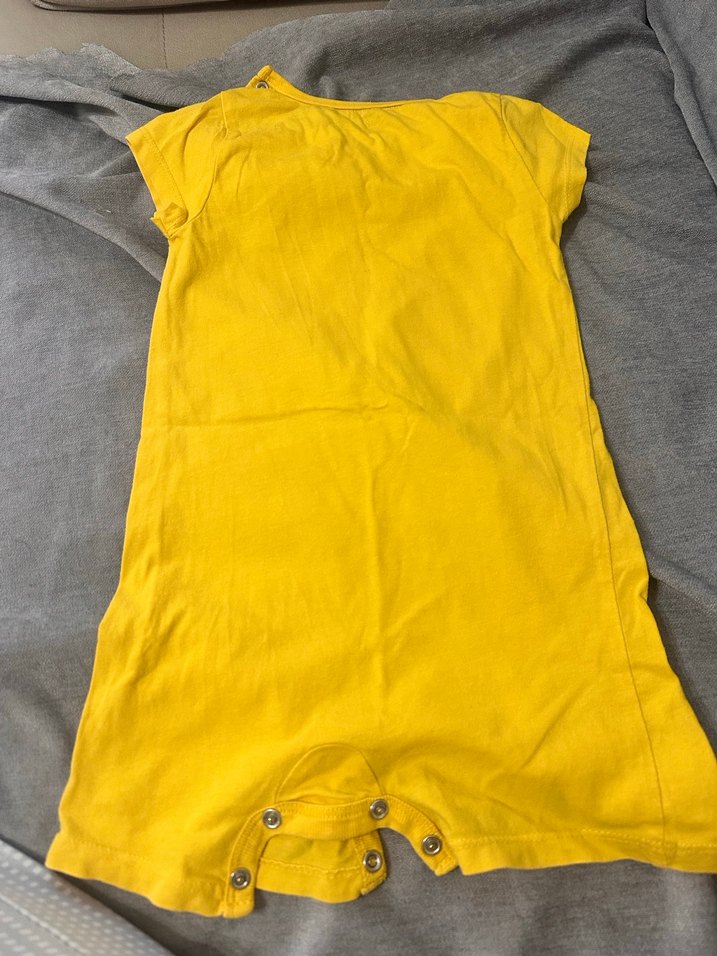 Sarı Kısa Kollu Bebek Erkek Tulum - Görsel 3