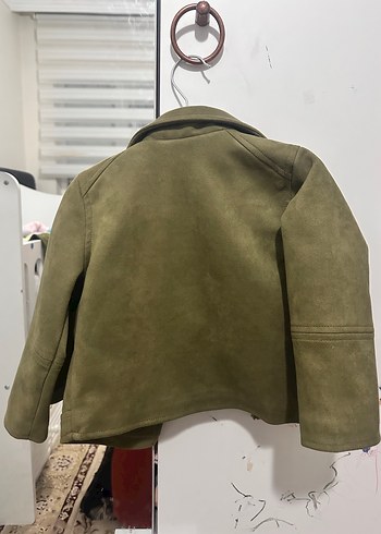 Kız Çocuk Haki Süet Ceket - Görsel 3