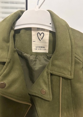 Kız Çocuk Haki Süet Ceket - Görsel 2