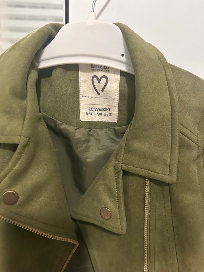 Kız Çocuk Haki Süet Ceket - Görsel 2