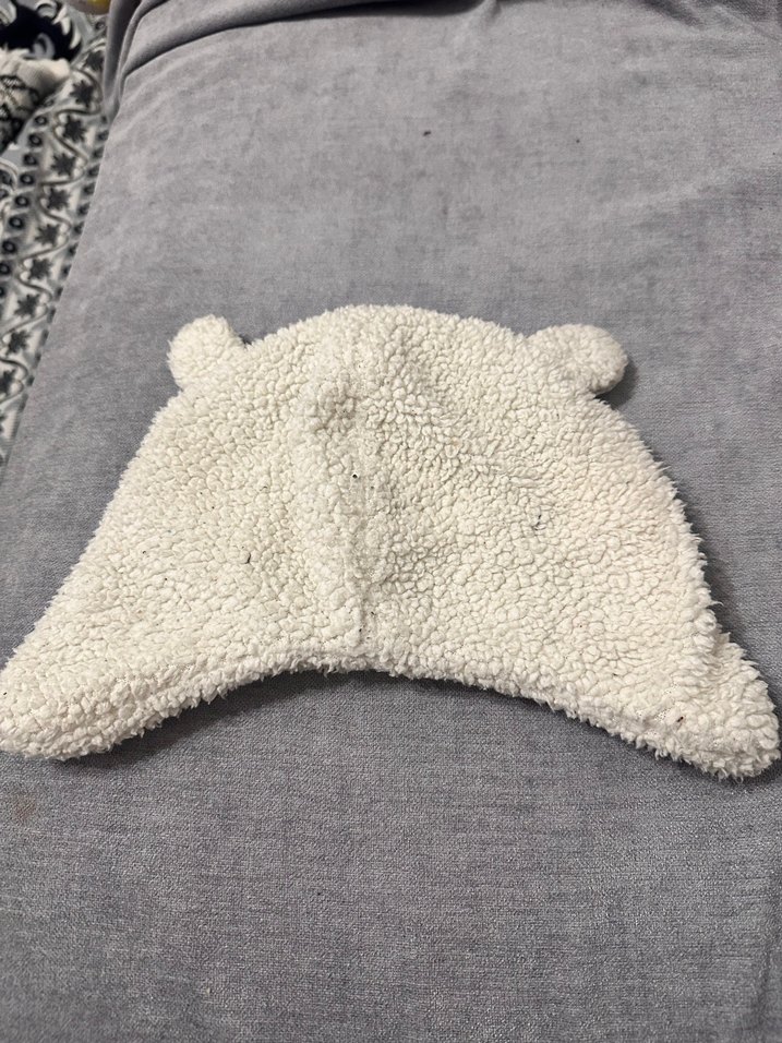 Nakışlı Peluş Çocuk Bere -beyaz - Görsel 2