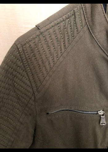 Mavi Jeans Kemerli Kahverengi Deri Biker Ceket