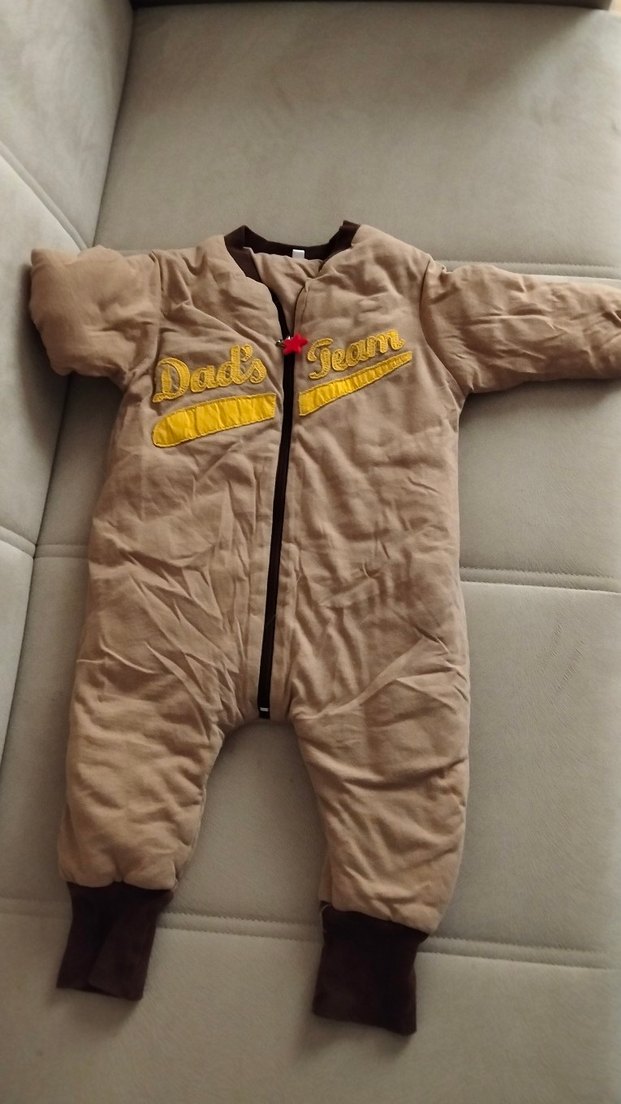 Fermuarlı Kahverengi Bebek Tulumu - Görsel 2