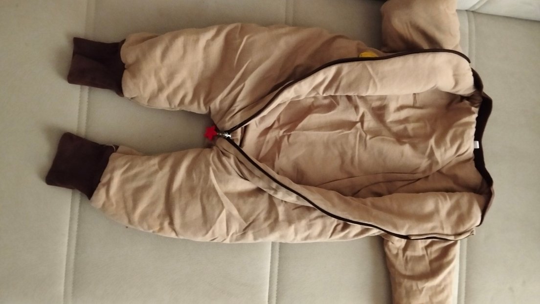 Fermuarlı Kahverengi Bebek Tulumu - Görsel 3