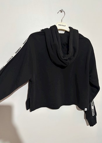 Puma Siyah Kadın Kapüşonlu Sweatshirt - Görsel 4