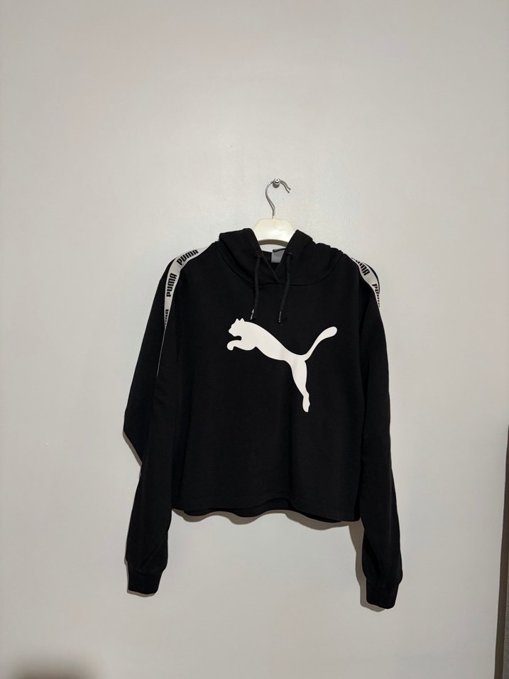 Puma Siyah Kadın Kapüşonlu Sweatshirt - Görsel 2