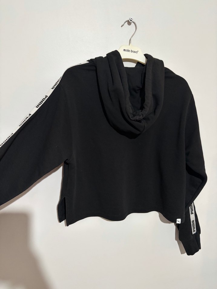 Puma Siyah Kadın Kapüşonlu Sweatshirt - Görsel 4