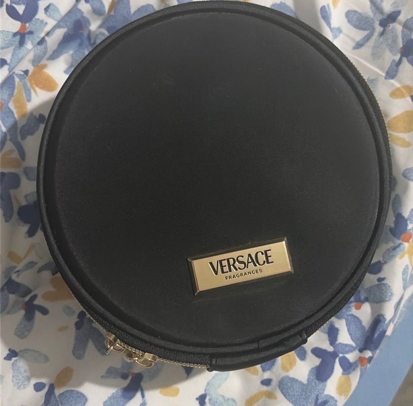 Versace Siyah Deri Kadın Makyaj Çantası - Görsel 2