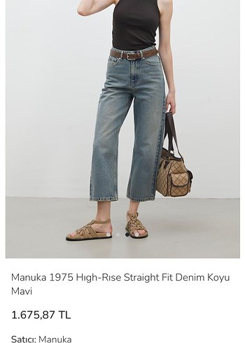 Manuka 1975 Yüksek Bel Bol Kesim Kot Pantolon