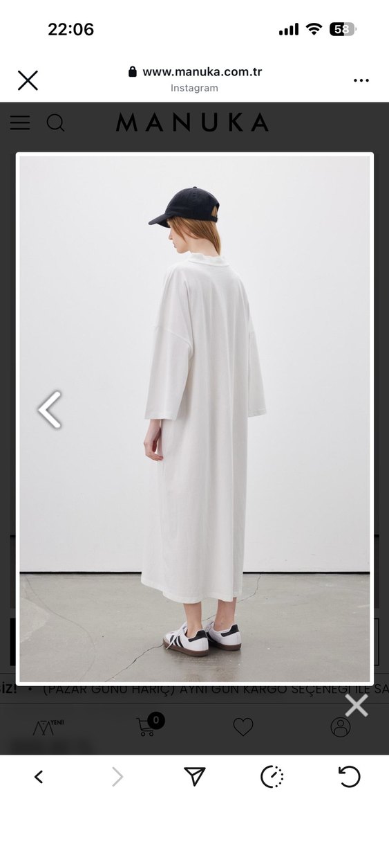 Beyaz Baskılı Salaş Sweatshirt elbise - Görsel 5