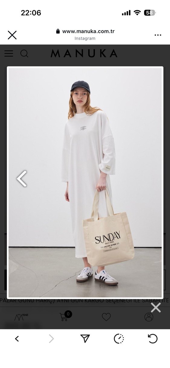 Beyaz Baskılı Salaş Sweatshirt elbise - Görsel 4