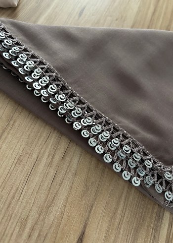 Dantel Detaylı vizon Bohem Kadın Fuları - Görsel 4