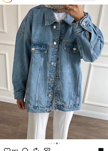 Salaş Kesim Kadın Denim Ceket - Görsel 4