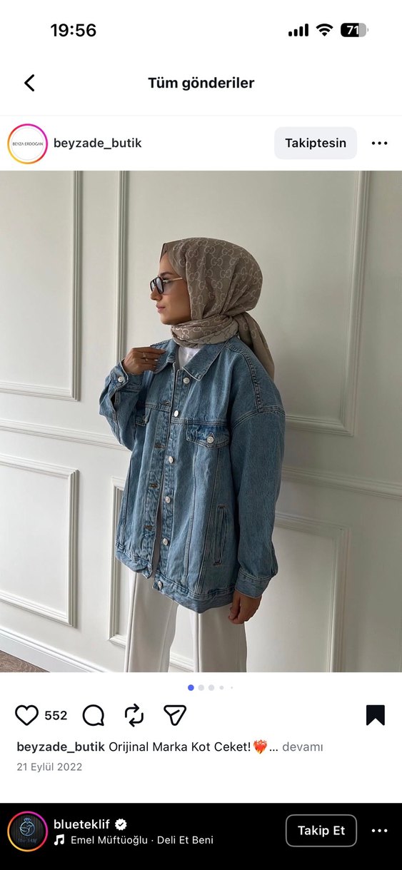 Salaş Kesim Kadın Denim Ceket - Görsel 3