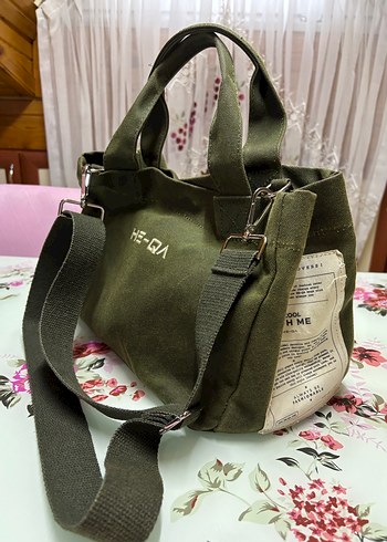 Yeşil Baskılı Kadın Omuz Çantası - Görsel 7