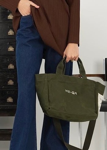 Yeşil Baskılı Kadın Omuz Çantası - Görsel 2