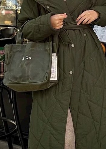 Yeşil Baskılı Kadın Omuz Çantası - Görsel 4