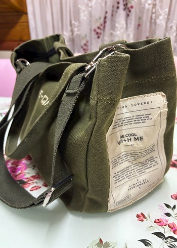 Yeşil Baskılı Kadın Omuz Çantası - Görsel 13