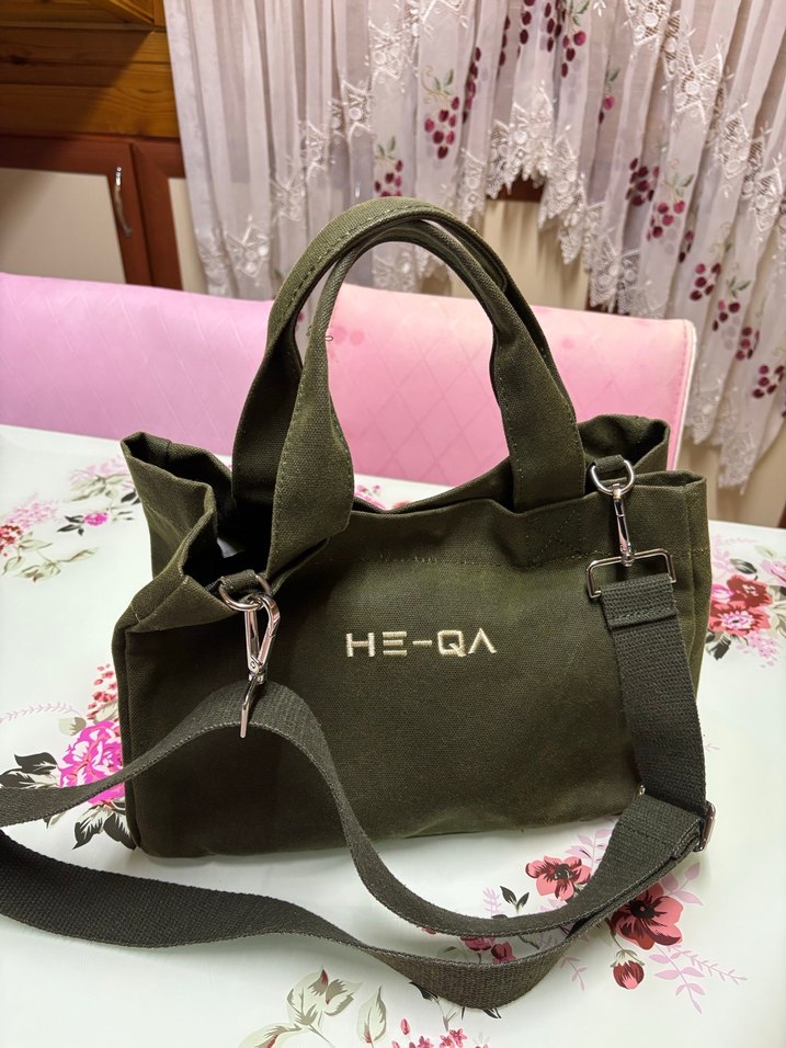 Yeşil Baskılı Kadın Omuz Çantası - Görsel 5