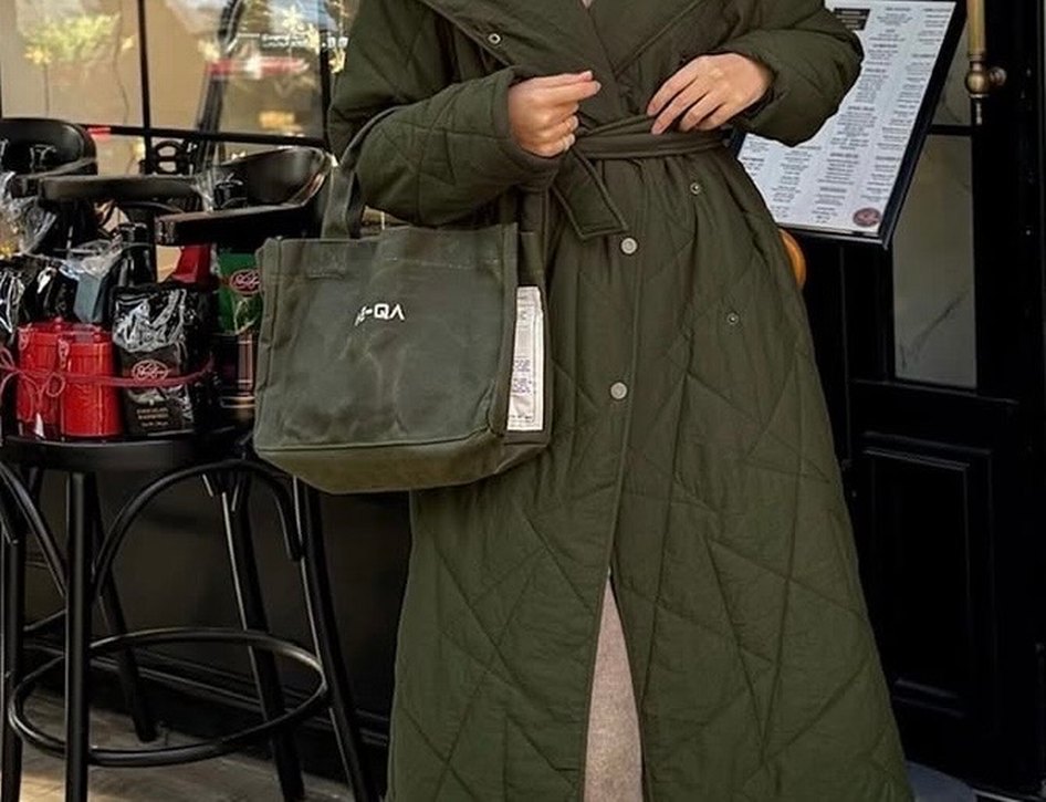 Yeşil Baskılı Kadın Omuz Çantası - Görsel 4