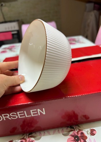 Beyaz güral porselen Kase - Görsel 2