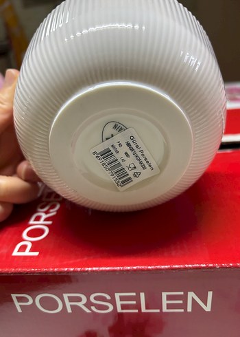 Beyaz güral porselen Kase - Görsel 3