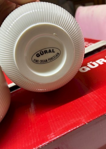 Beyaz Kabartmalı güral porselen Kupa - Görsel 6