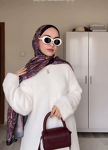 universal Beden beyaz Renk Vesna tiftik karışımlı kazak