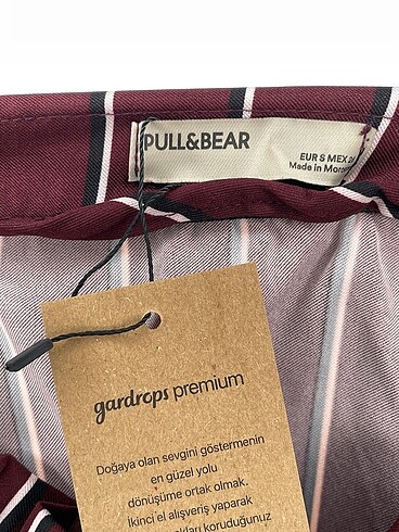 s Beden bordo Renk Pull and Bear Mini Etek %70 İndirimli.