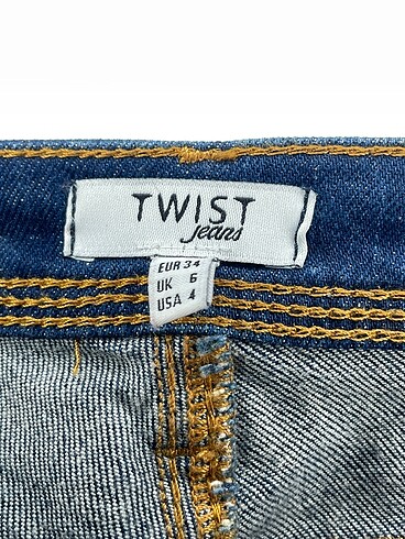 34 Beden mavi Renk Twist Jean / Kot %70 İndirimli.