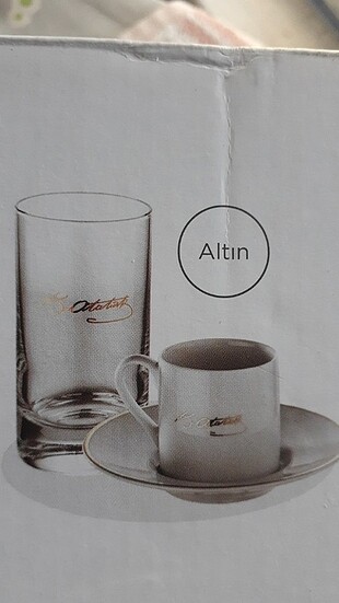Kütahya Porselen Tekli Ataturk imzali 1 kahve fincani 2 fincan tabagi kutahya po