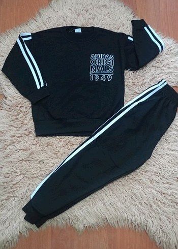 24-36 Ay Beden Mavi Erkek Çocuk Oversize Eşofman Takımı 3 yas
